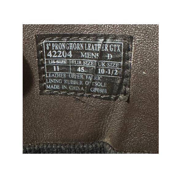 Danner Pronghorn Leather Boots Mens 11 D 8” Brown Waterproof Hunt Outdoor Used - Picture 8 of 8